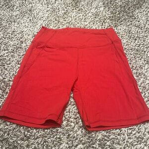 Women's Red Bike Shorts